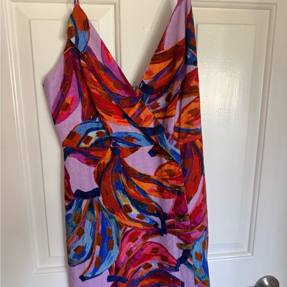 Farm Rio Cross Front Colorful Women's Dress Size Small - Picture 3 of 14